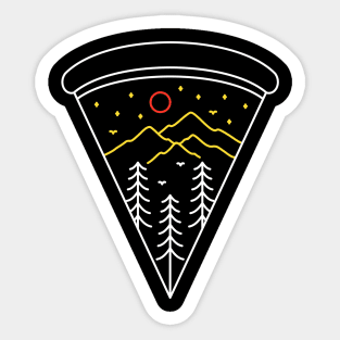 Pizza Mountains Sticker